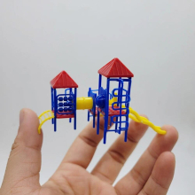 1:87 Ho Childrens Slide Model for Kindergarten Park Playground Park with Slides Set Model Sand Architectural Building Layout
