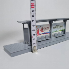 1/87 HO Scale Bus Station Model Car Sports Car Bus Simulation Bus Children High-speed Rail Station Platform Diy Assembly Toys
