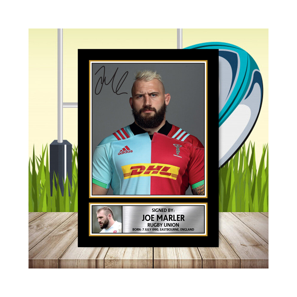 (A1 POSTER) JOE MARLER 1 - RUGBY - Signed by Autographed Poster Print | Wall Art | Photo | Signature | GIFT