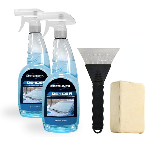 CARSHARK Winter Car Kit - Deicerx2, Scraperx1, Demister Padx1