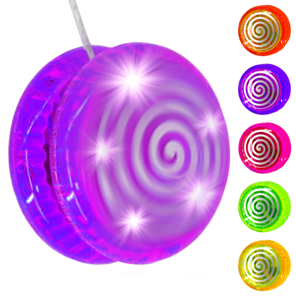 (One Yoyo) The Magic Toy Shop Yoyo Lightup Kids Toy Spinning Fun Thread Outdoor Children Gift Party Filler