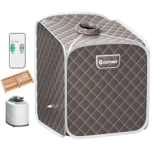 2L Foldbale Steam Sauna Personal Therapeutic Steam Spa 9 Adjustable Temperature