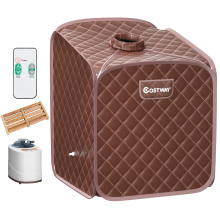 2L Foldable Personal Steam Sauna with 9 Temp Settings, 360 Steam, Remote, Seat & Foot Massager, Portable & Safe Design