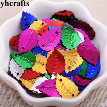 25gram/Lot 15x20mm Three leaf with hole sequin Craft material Kindergarten crafts Intelligence Creative activity item DIY toys