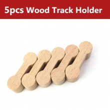 Beech wooden railway track accessories wooden holder plastic connectors fit wood track toys for children