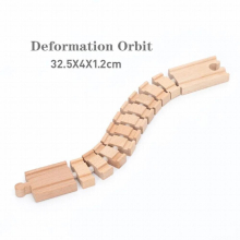 Wooden Railway Track Toy Universal Accessories Competible for All Brands Track Educational Rail Train Car Toys for Kids