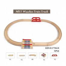 Wooden Train Track Set Railway Track Wooden Road Toys Expansion Accessories Compatible With Various Trains And Thoma