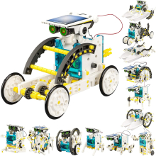 MEBEGIN STEM 13-in-1 Solar Power Robots Creation Toy Educational Experiment DIY Robotics Kit Science Toy Solar Powered Building Robotic Set Age 8-12