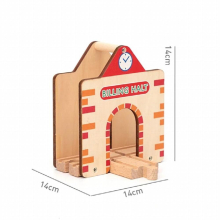 Wooden Train Tracks Railway Accessories Parking Lot Series Compatible All Wood Tracks Biro For Kids Educational Toys