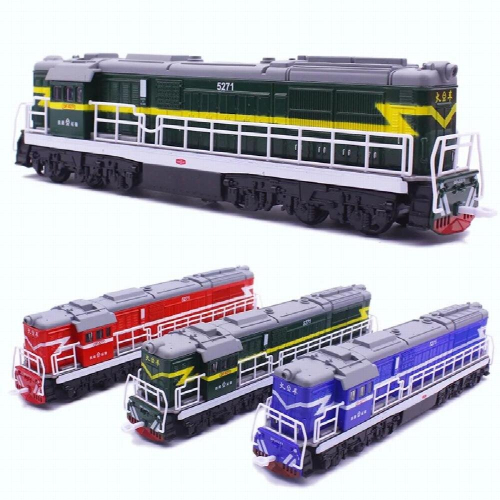 1:87 alloy pull back double-section internal combustion engine steam train model,classic train toy,free 1