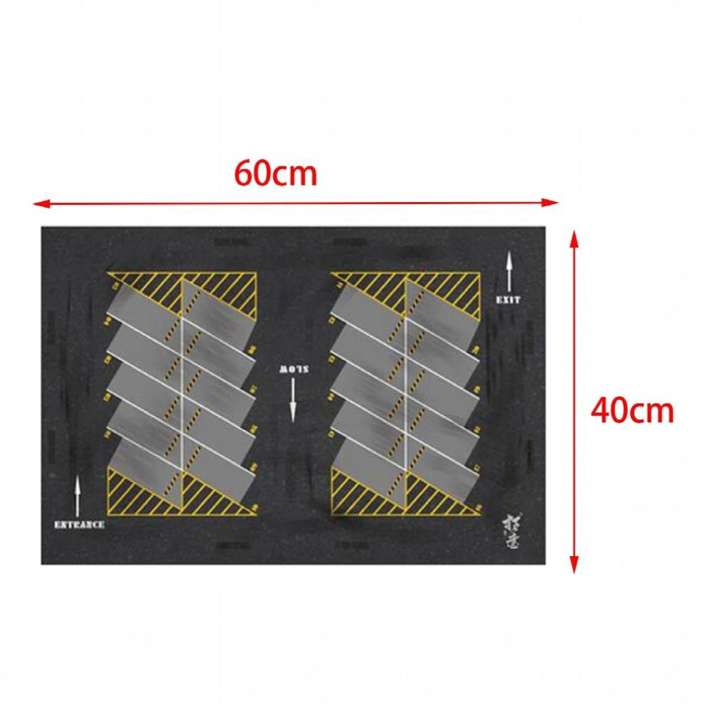 1/64 Scale Parking Lot Mouse Pad Car Scene Mat For Diecast Car Model Layout Round Corner Mat Scene Model Home Collection Decor 885678417783