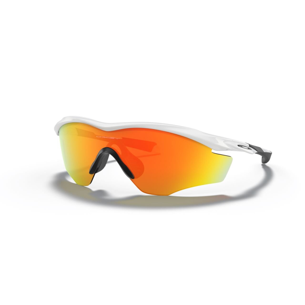 Oakley M2 Frame Xl Eyewear Sunglasses Fire Iridium Lenses Polished White Frame