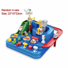 Rail Car Train Track Toys for Kids Montessori Children Xmas Christmas Racing Cars Mechanical Adventure Brain Table Game