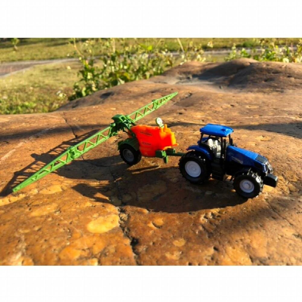 1:87 Scale 1668 Tractor With Field Sprayer Agricultural Alloy Car Model Toy Childrens Gift Souvenir Sand Table Decoration-image-OPC-PCZRMQ6-NEW