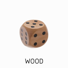 1PC Wooden Big Colorful Round Corner Dice 6-Sided Dice Chess Props Toy Entertainment Game Family Table Games