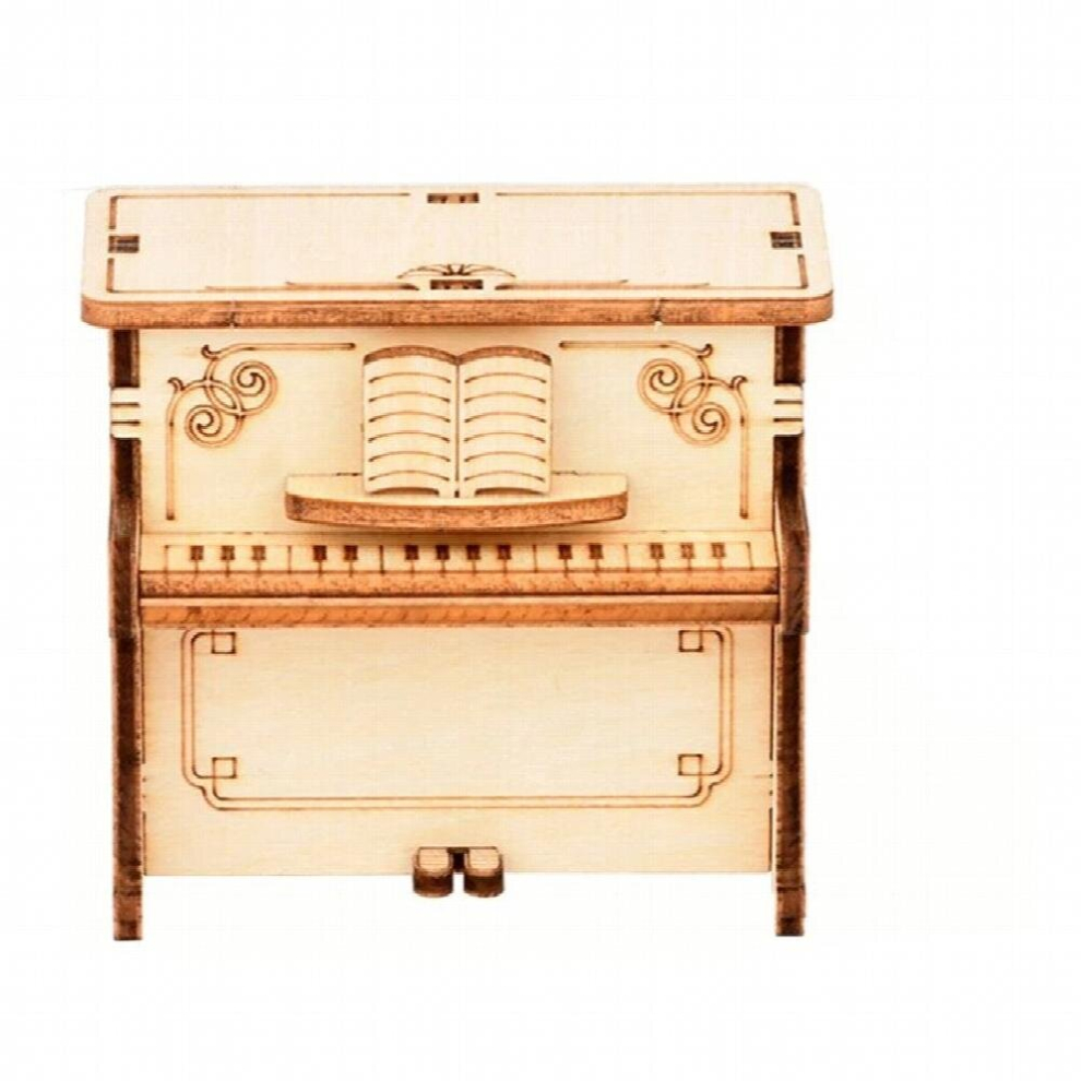 Laser Cutting DIY 3D Wooden Puzzle Piano Music Box Model Kits Toys for Children Hand Shake Assembly Toy-image-OPC-PCZRNMR-NEW