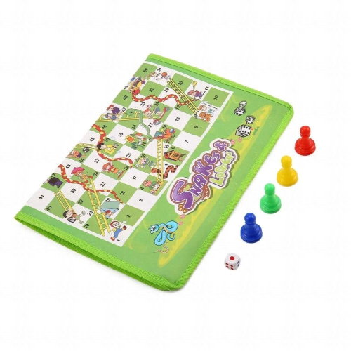 NonWoven Snake Ladder Board Game For Kids, Portable Fun Board Game