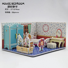 3D DIY Doll House With Furniture Children Adult Paper DollHouse Construction Model Building Kits Doll House Toy