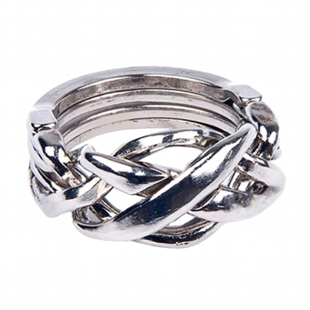 Metal Puzzle Toy,Brain Teaser IQ Test Disentanglemen Lock Game Ring Trick Toy for Party Favor Kids Challenge-image-OPC-PCZRQYD-NEW