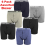 (M - 6 Pack Assorted) 6Pair Mens Boxer Shorts Plain Button Fly Underwear 1