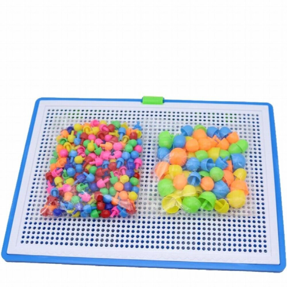 296-592/Ppcs Box-packed Grain Mushroom Nail Beads Intelligent 3D Puzzle Games Jigsaw Board for Children Kids Educational Toys-image-OPC-PCZRVX6-NEW