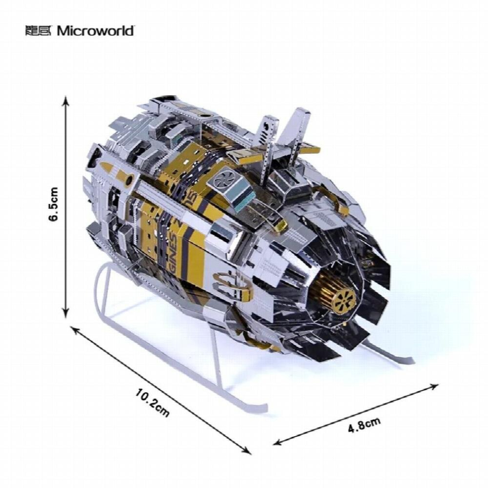 Microworld 3D metal puzzle Power Engine machine Model DIY Laser Cutting Jigsaw Model For adults and kids Toys-image-OPC-PCZRVWB-NEW