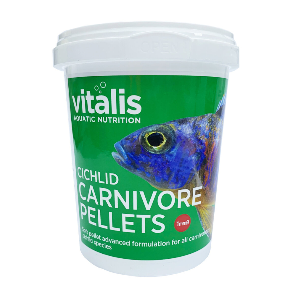 (1mm, 260g) Vitalis Cichlid Carnivore Pellets Aquarium Fish Tank South American Food