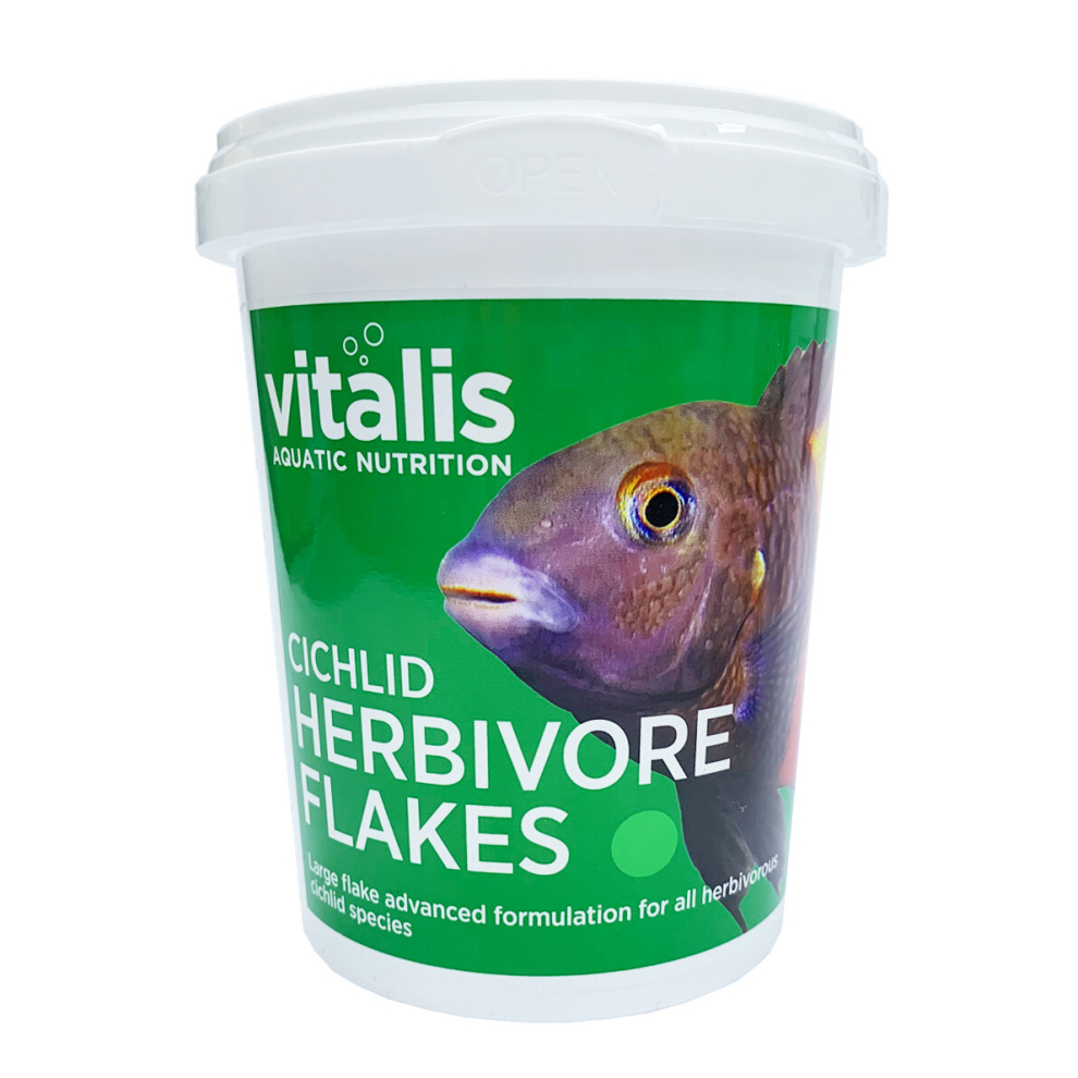 Vitalis Aquatic Nutrition (40G) Vitalis Cichlid Herbivore Flake Aquarium Fish Tank Food