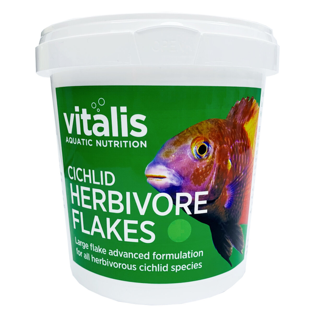 Vitalis Aquatic Nutrition (90G) Vitalis Cichlid Herbivore Flake Aquarium Fish Tank Food