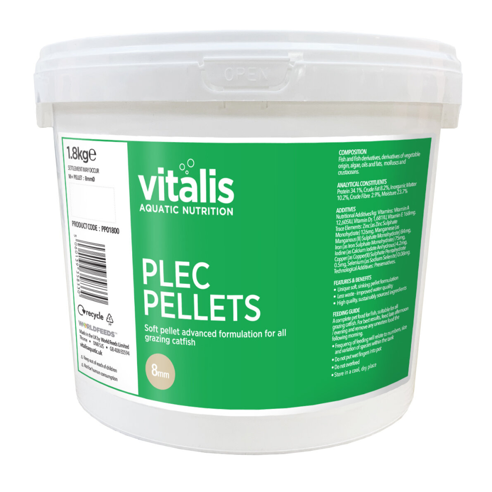 Vitalis Aquatic Nutrition (300G) Vitalis Pleco Pellets Aquarium Fish Tank Algae Eater Food