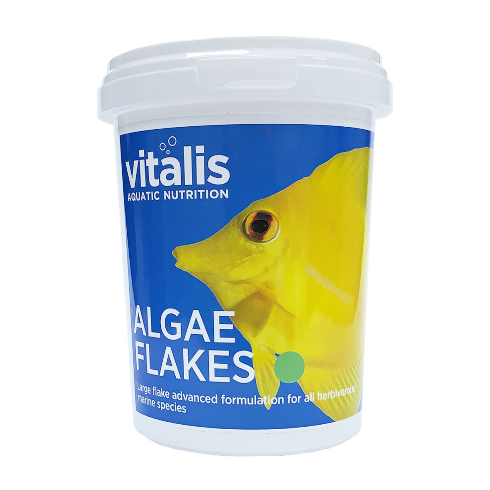 (40g) Vitalis Marine Algae Flakes Fish Food for Veggie Herbivore Fish Marine Reef Aquarium Fish Tank