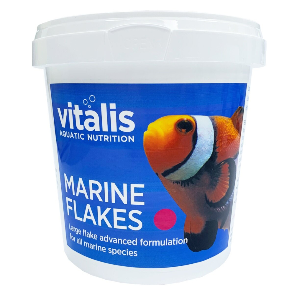 (90g) Vitalis Marine Flakes Fish Food for Marine Reef Aquarium Fish Tank