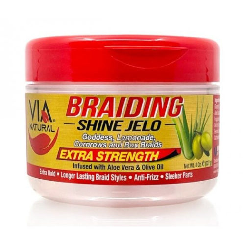 Via Natural Braiding Shine Jelo Extra Strength 8oz