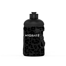 HYDRATE Leopard Carrier Accessory for XL Jug 2.2 Litre - with Carrying Strap and Phone Pouch Neoprene Cover for your Water Bottle