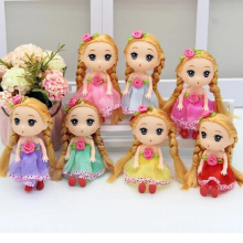 10pcs Princess Girl Confused Doll Small Pendant Key Chain Wedding Bride Doll Creative Birthday For Girls
