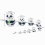 1Set Nesting Dolls Environmental Friendly Room Decoration Fine Workmanship Wooden Nesting Dolls for Souvenir 4
