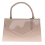 Nude Beige Patent Hard Case Clutch Bag 1