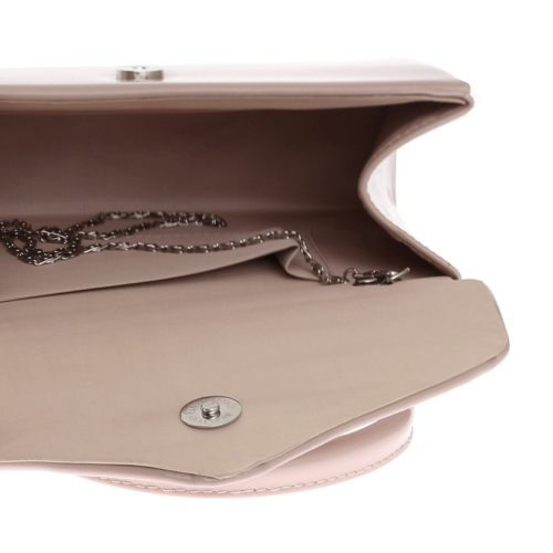 Nude Beige Patent Hard Case Clutch Bag 2