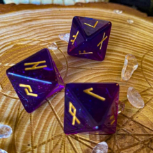 3 Pcs 8-Sided Rune Dice Set Resin Assorted Polyhedral Dices Set Divination Altar Runes Supplies for Witch Witchcraft Dices