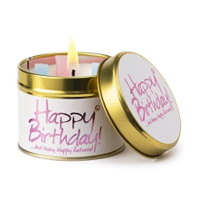 Lily Flame Happy Birthday Tin Candle