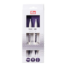 Prym Circular Knitting Pins/Needles, Ergonomic Design, 10mm x 80cm Length, High-performance Synthetic Material, Multi-Colour, 17 x 3 x 1 cm