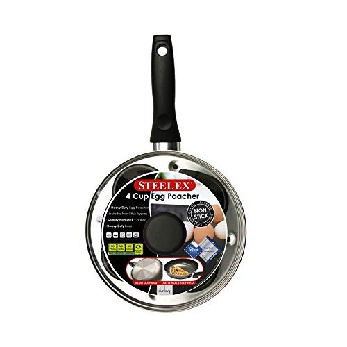 4 Cup Egg Poacher Pan Teflon Non Stick Egg Poaching Pan Aluminium Poached Egg Maker 1