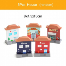 Wooden Train Track Station Parts Wooden Railway Accessories Car Toys Fit For All Brands Racing Tracks Educational Toys