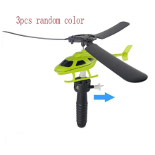 1/2/3pcs Kids Educational Toys Pull Wires Helicopters Fly Freedom Drawstring Mini Plane Hand Pull Helicopters Children Fun