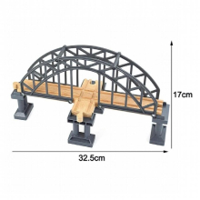 Wooden Train Track Bridge Tunnel Uphill Biro Wooden Railway Accessories Racing Tracks Fit For Educational Toys For Kids