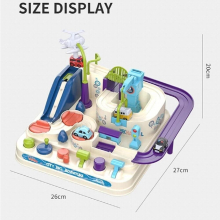 Racing Rail Car Cartoon Track Car Adventure Game Mechanical Interactive Train Model Racing Educational Toys For Children