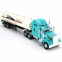 1:36 Scale 49.5cm American Tanker Container Truck Vehicle Model Diecast Alloy Cargo Truck Display Collection Christmas Gift Toy