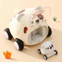 Montessori Baby Toy Cartoon Cars Toddler Press Inertia Car for Boys Interactive Toy For Kids Birthday Gift Toys 1 2 Year Old