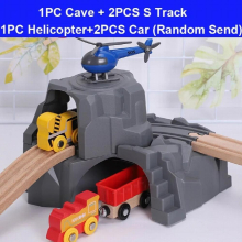 Plastic Grey Simulation Double-layer Tunnel Cave Compatible for Biro Wooden Train Track Railway Slot Toys for Children