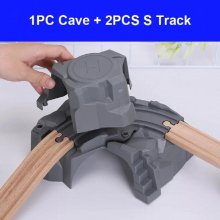 Wooden Track Parts Railway Toys Plastic Double Layer Tunnel Cave Racing Tracks Accessories Compatible for Tracks Kids Toy